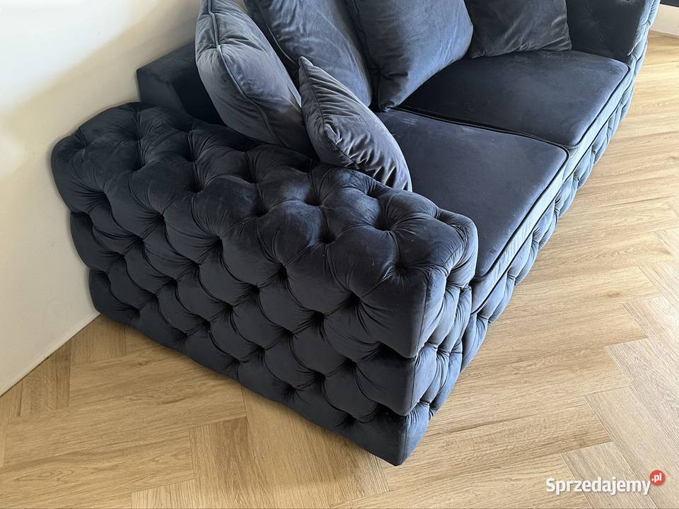 Sofa welurowa 3 osobowa bez funkcji spania Kórnik