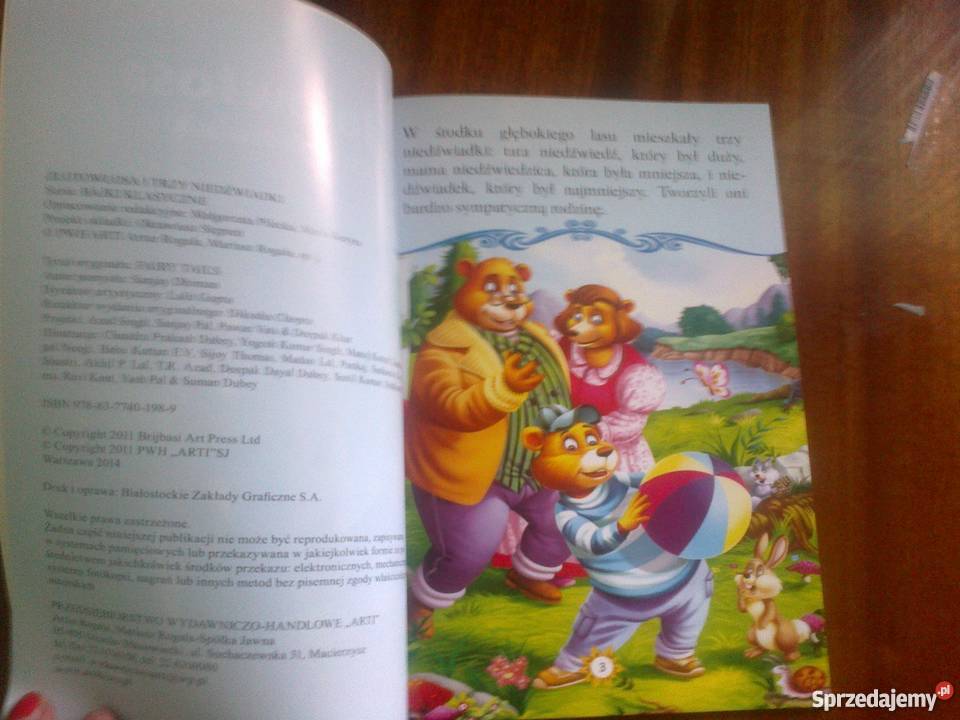 Złotowłosa i trzy niedzwiadki Rok wydania 2014 Oborniki Śląskie