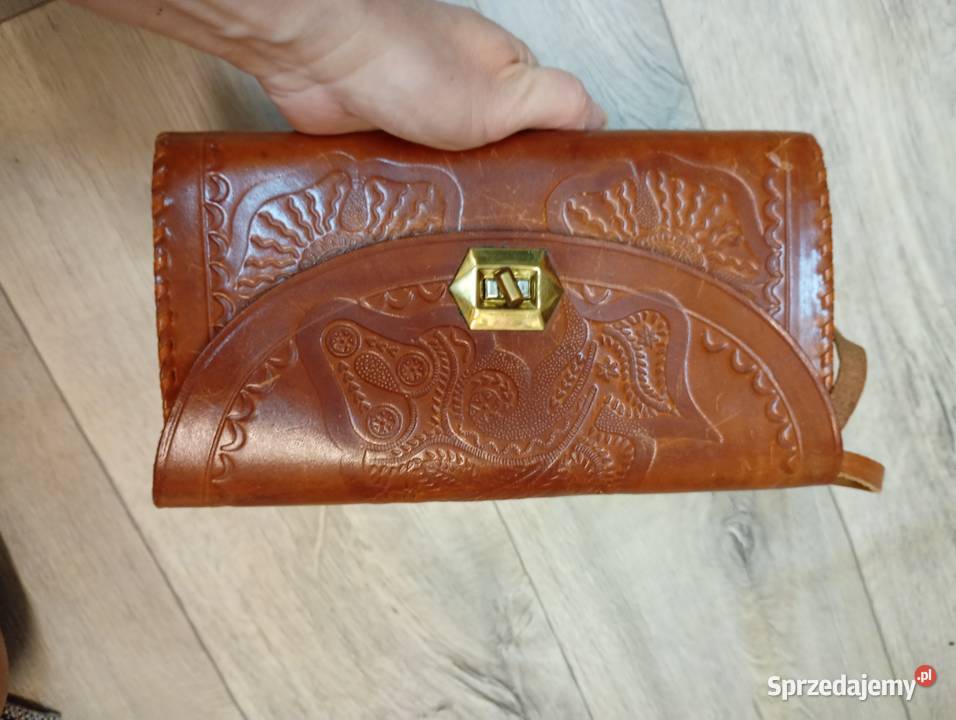Real Leather Skórzana torebka do ręki z Madrytu