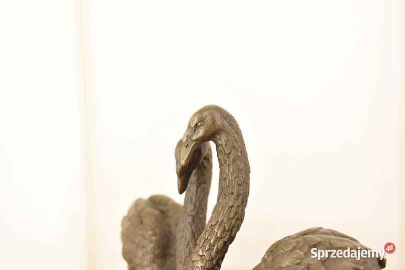 Zakochane Łabędzie Para Ptaki Figura Rzeźba z Kraków