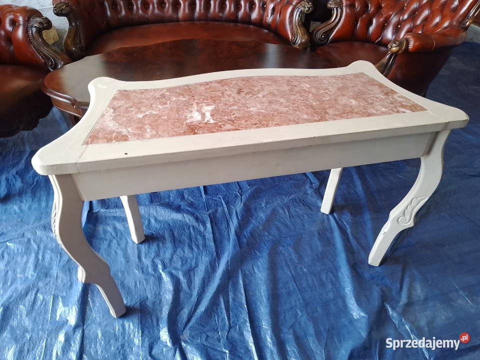 Konsola stolik przyścienny z kamiennym blatem Stolno