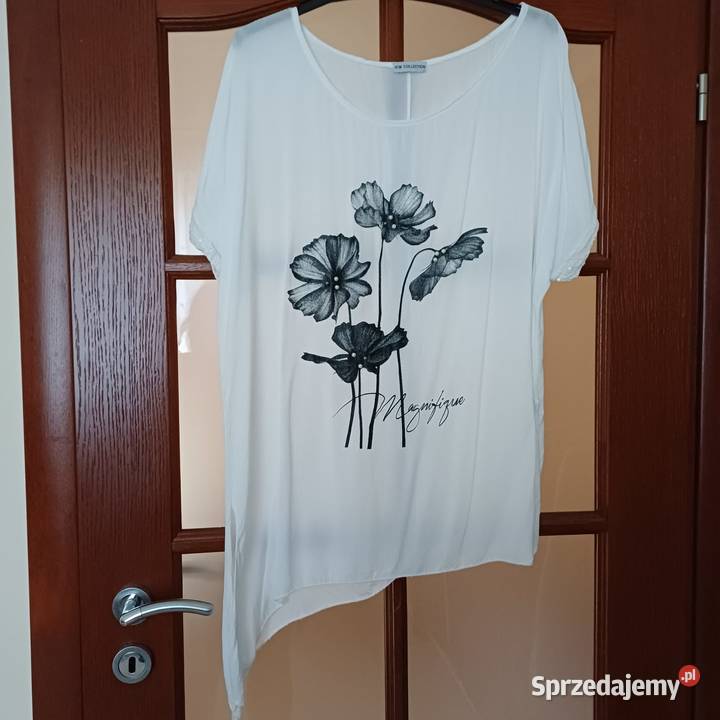 Bluzka damska biała letnia Bluzki i koszule