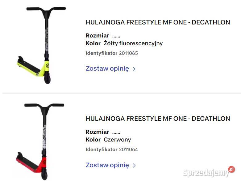 hulajnoga freestyle mf one oxelo Pozostałe Warszawa