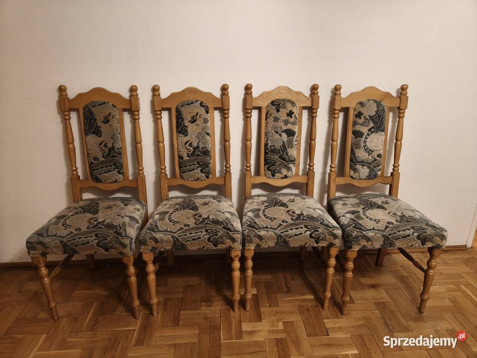 Krzesła drewniane tapicerowane Brwinów