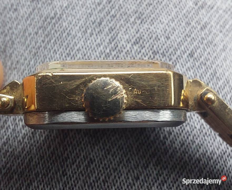 Stary zegarek naręczny damski Łucz pozłacany Tczew