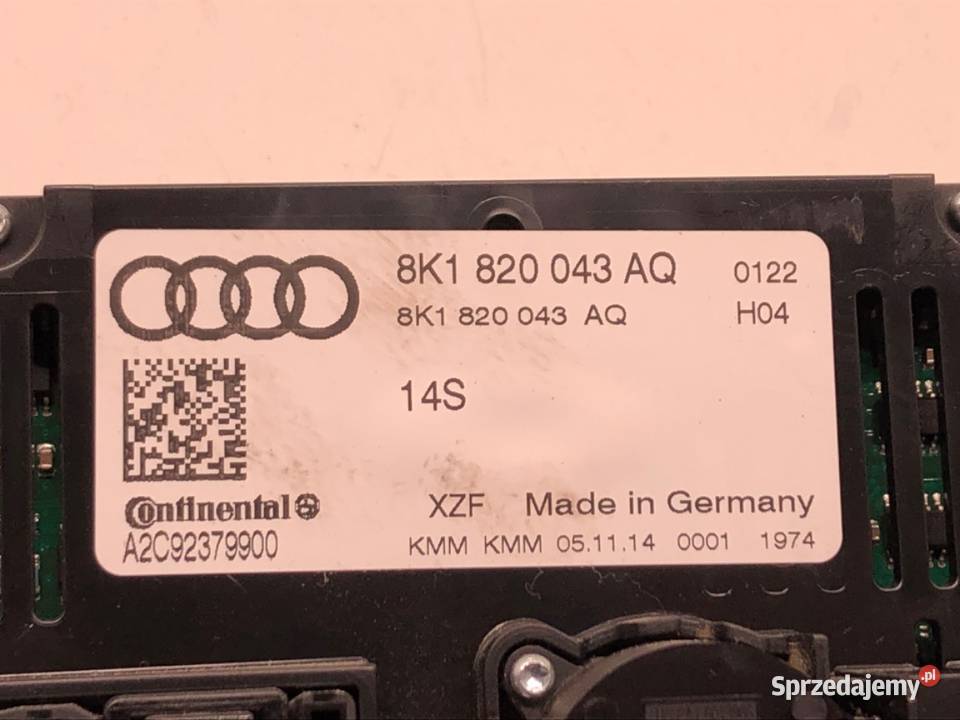 PANEL STEROWANIA NAWIEWU AUDI A4 B8 8K1820043AQ Wyposażenie wnętrza sprzedam