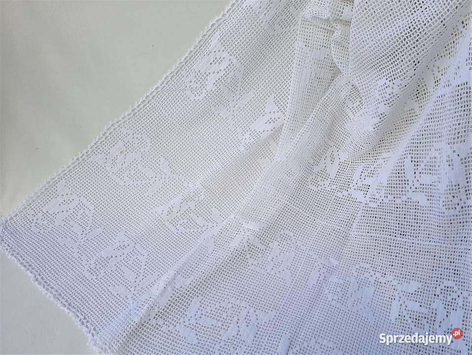 Bawełniany obrus szydełkowy 100 x 125 łódzkie sprzedam