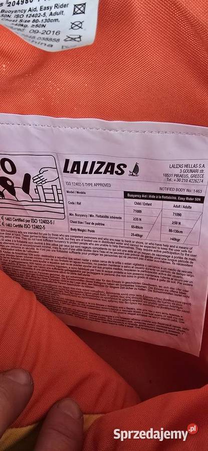 Kamizelka ratunkowa kapok Sporty wodne sprzedam