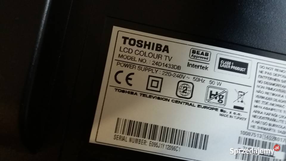 Toshiba tv 24 LED Hdmi USB DVD Płońsk sprzedam