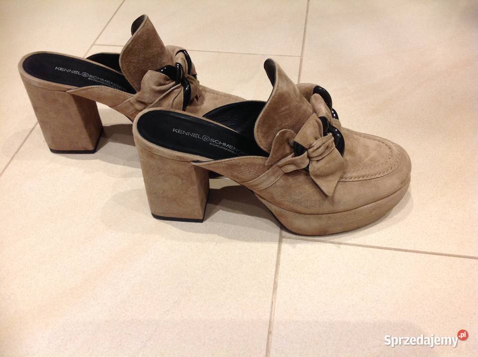 Klapki Skórzane na Platformie KENNELSCHMENGER r Nowa Sól