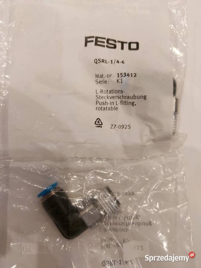 FESTO QSRL146 złączka wtykowa kątowa kat 153412 Kraków