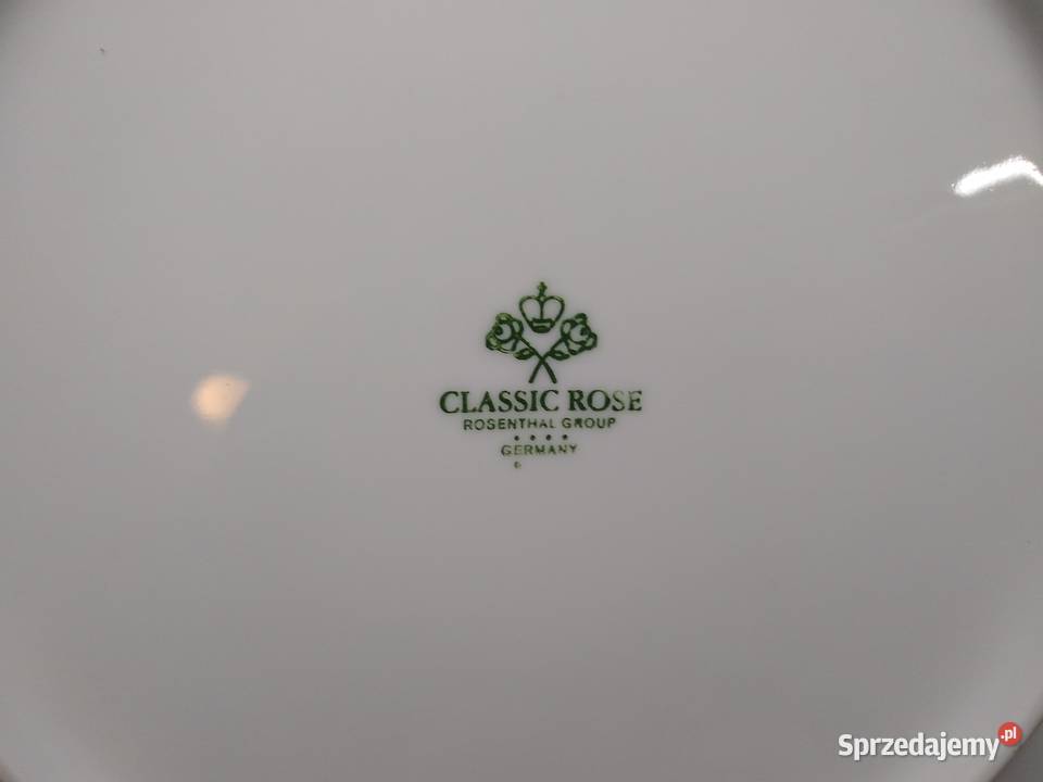 Talerz płytki Rosenthal Biała Maria Classic Rose Kalisz