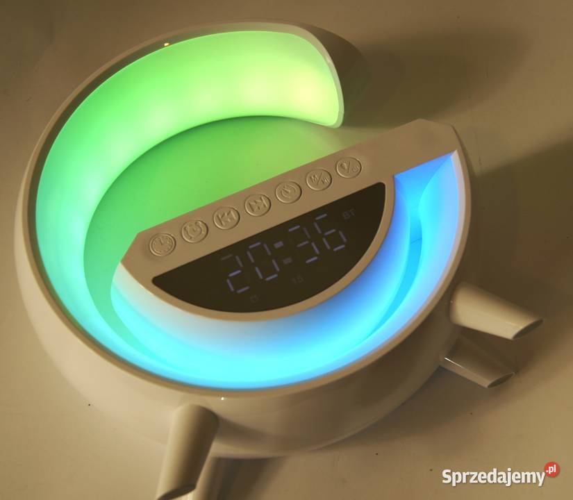 Lampka LED Głośnik Ładowarka Indukcyjna Zegar budzik Zegary Białystok