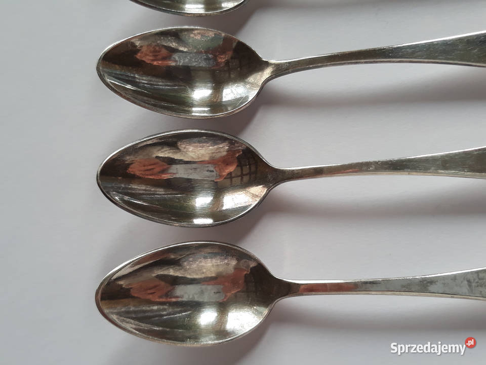 Posrebrzane łyżeczki do kawy mokki KSIĘSTWO śląskie Dąbrowa Górnicza