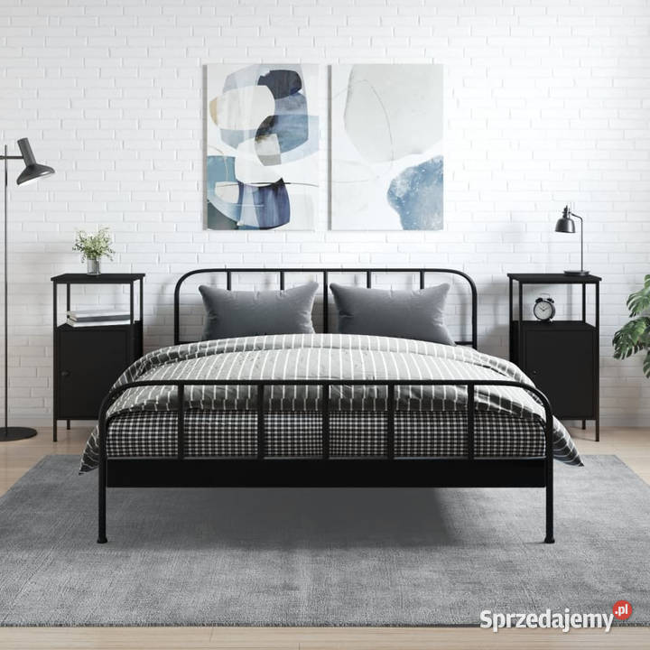 Szafki nocne 2 czarne 41x31x80 WM825924 mazowieckie Warszawa sprzedam