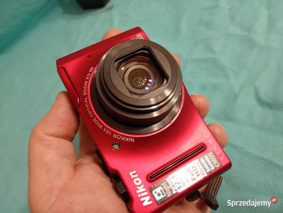 Świetna cyfrówka Nikon Coolpix S8100 Bordowe Aparaty Katowice