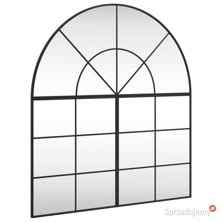 Lustro ścienne czarne 100x110 zakończone łukiem