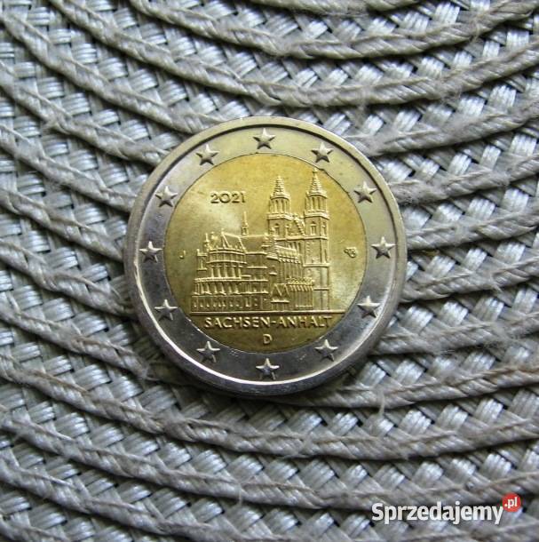 Niemcy 2 Euro 2021r SachsenAnchalt Kolekcje Kalisz sprzedam