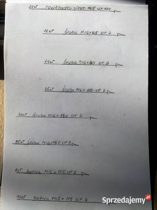 Złącza śrubowe nierdzewne M16 Lublin