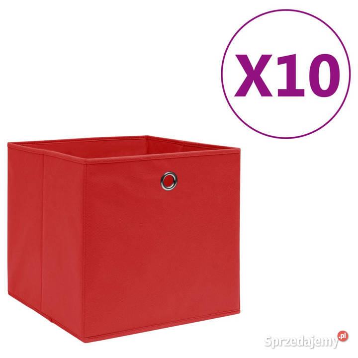 Pudełka z włókniny 10 28x28x28 czerwone WM325221 Warszawa