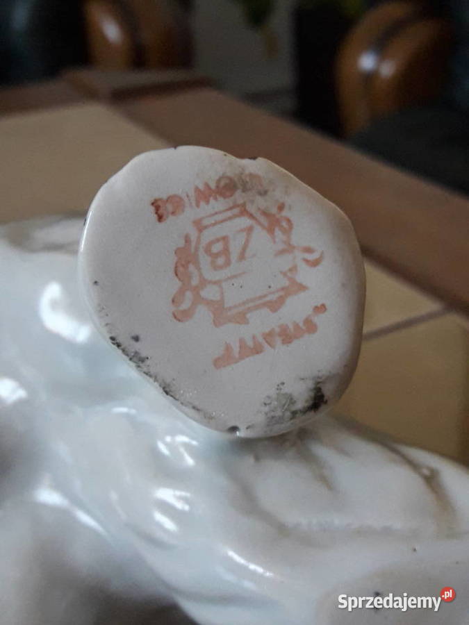 Porcelanowy duży jamnik STEATYT Z Buksowicz Janów Lubelski