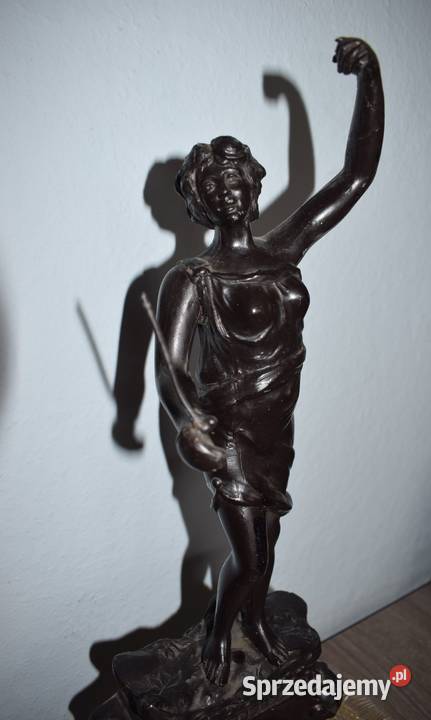 Zegar kominkowy z figurką niesprawny Antyki Chełmno