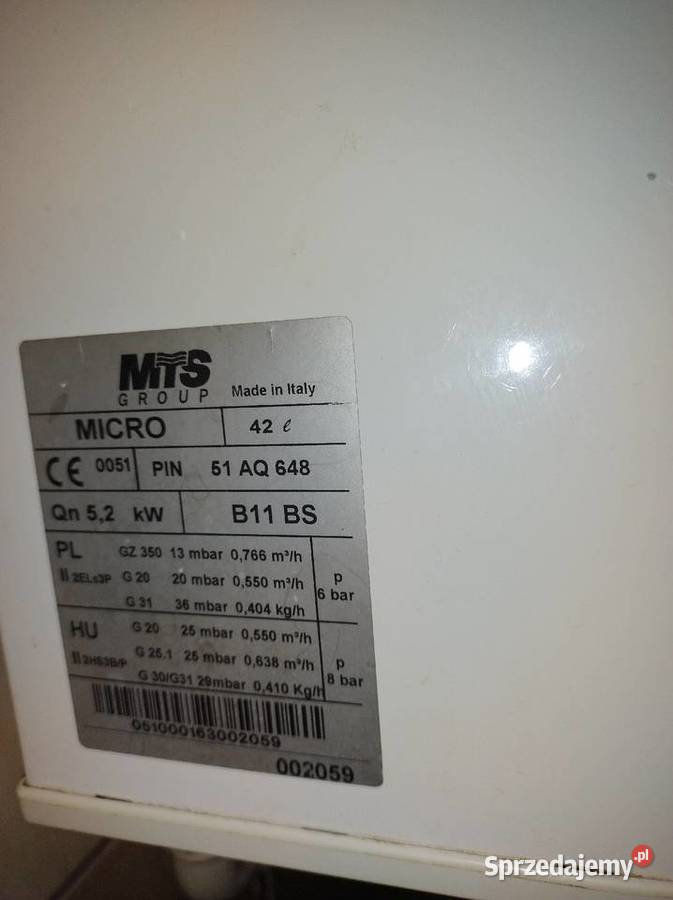 Gazowy ogrzewacz ciepłej wody Ariston Dąbie