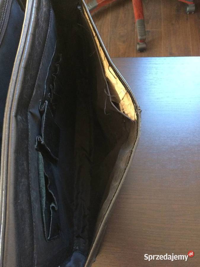 Teczka czarna skórzana do naprawy 12cm warmińsko-mazurskie Elbląg