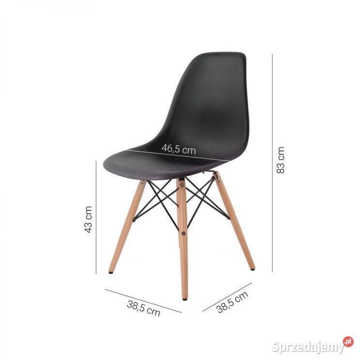 Zestaw czterech krzeseł do salonu jadalni czarne Bielsk Podlaski sprzedam