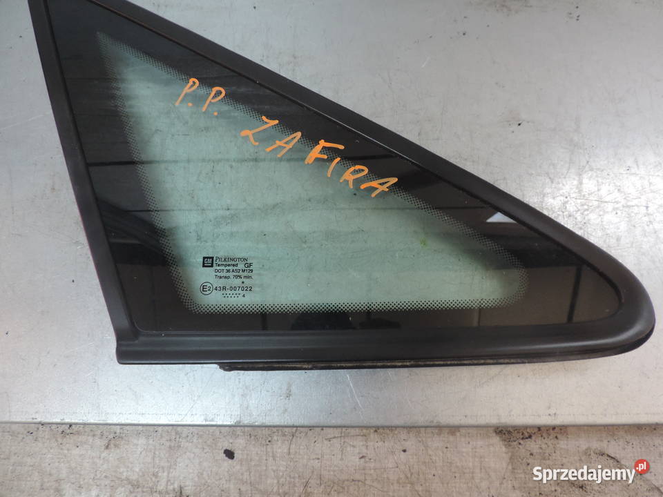 SZYBA PRZEDNIA PRAWA KAROSERYJNA OPEL ZAFIRA A Nowy Sącz