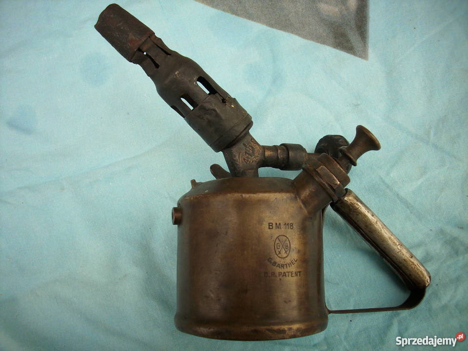 Przedwojenna mosiężna zabytkowa lutlampapalnik Barlinek