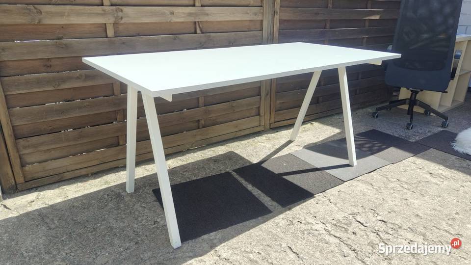 Biurko IKEA Trotten 160x80 białe Dostępne 6 mazowieckie Warszawa