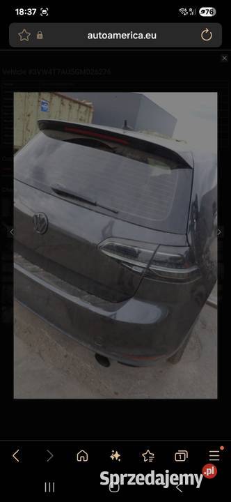 VW Golf 7 VII GTI 2016 Lampy tylne komplet Busko-Zdrój