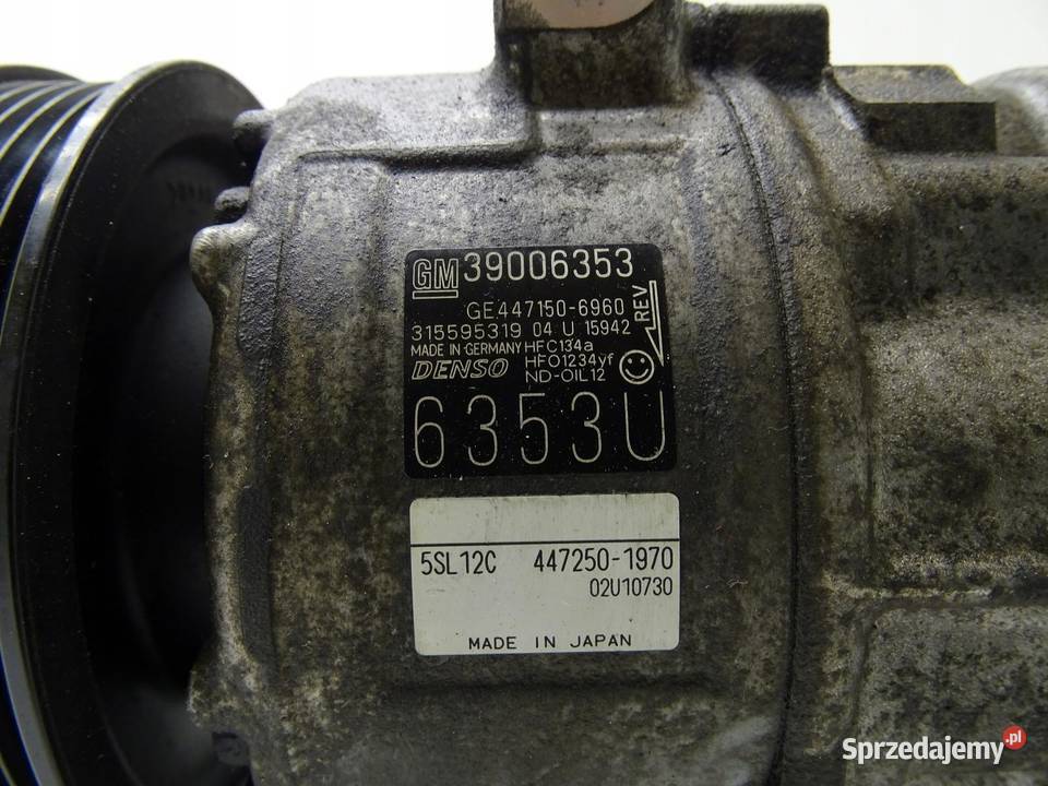 SPRĘŻARKA KOMPRESOR KLIMATYZACJI OPEL CORSA E 14 osobowe