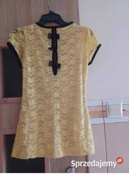 Śliczna żółta bluzka damska żółty/złoty Hajnówka