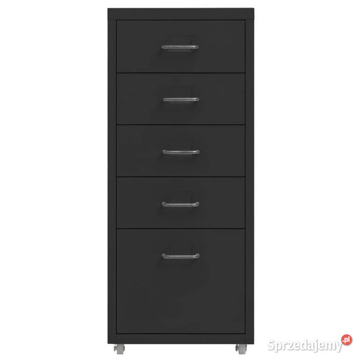 Mobilna szafka kartotekowa czarna 28x41x69 sprzedam