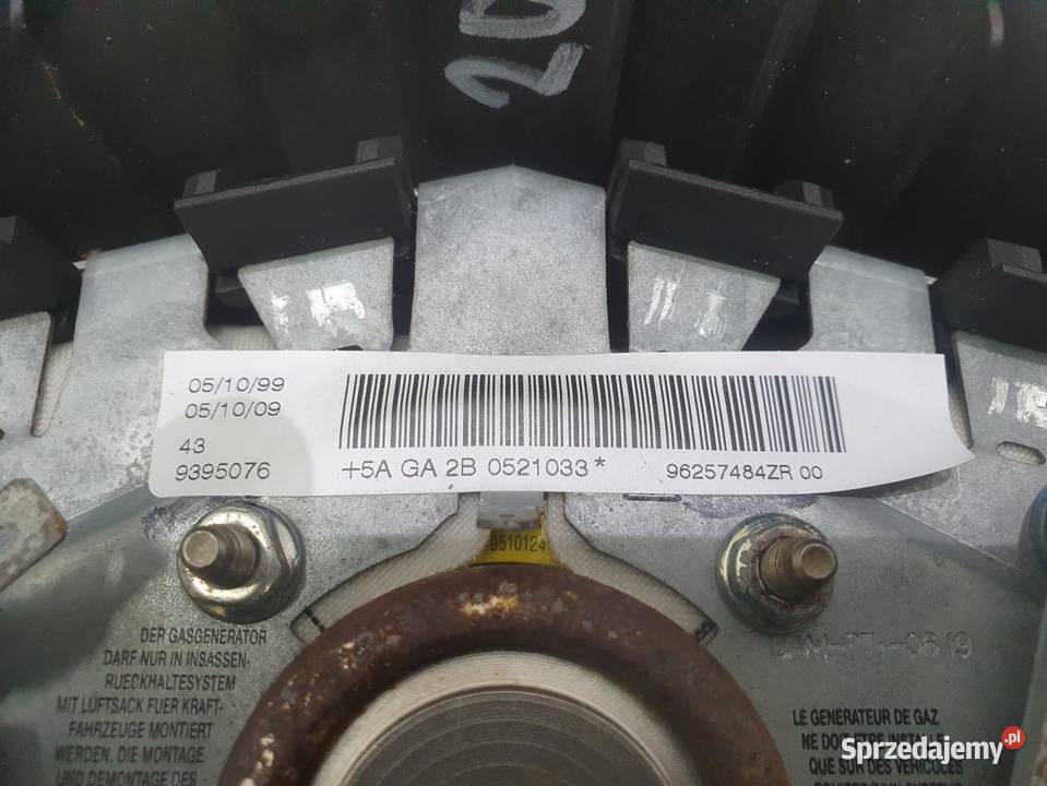 AIRBAG PODUSZKA KIEROWCY PEUGEOT 206 96257484ZR sprzedam