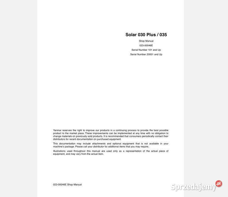 Daewoo Solar 030 Plus 035 Plus instrukcja Poradniki, albumy i reportaże Kielce