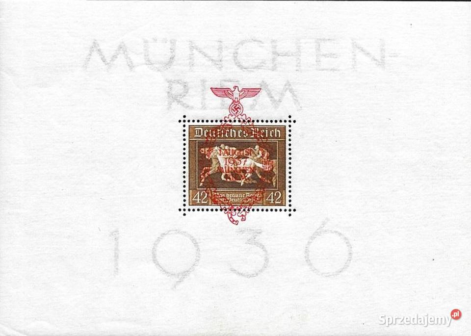 NIEMCY 1936 BLOK 10 WYSYŁKA Filatelistyka Człuchów sprzedam