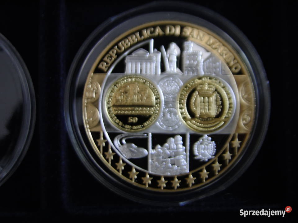Numizmat San Marino srebro 999 pokryte 24 karat Warszawa
