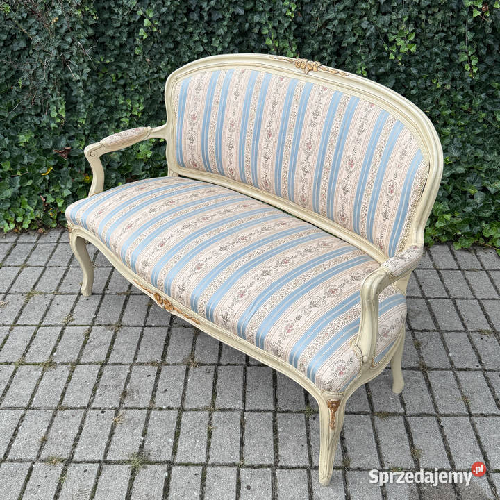 Stylowa pałacowa sofa kanapa Ludwik XVI Rokoko Dobrzany