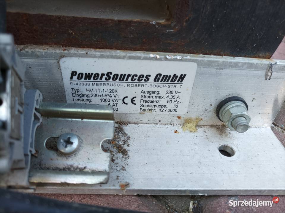 Transformator separacyjny jednofazowy Powersourc wielkopolskie Nowy Tomyśl