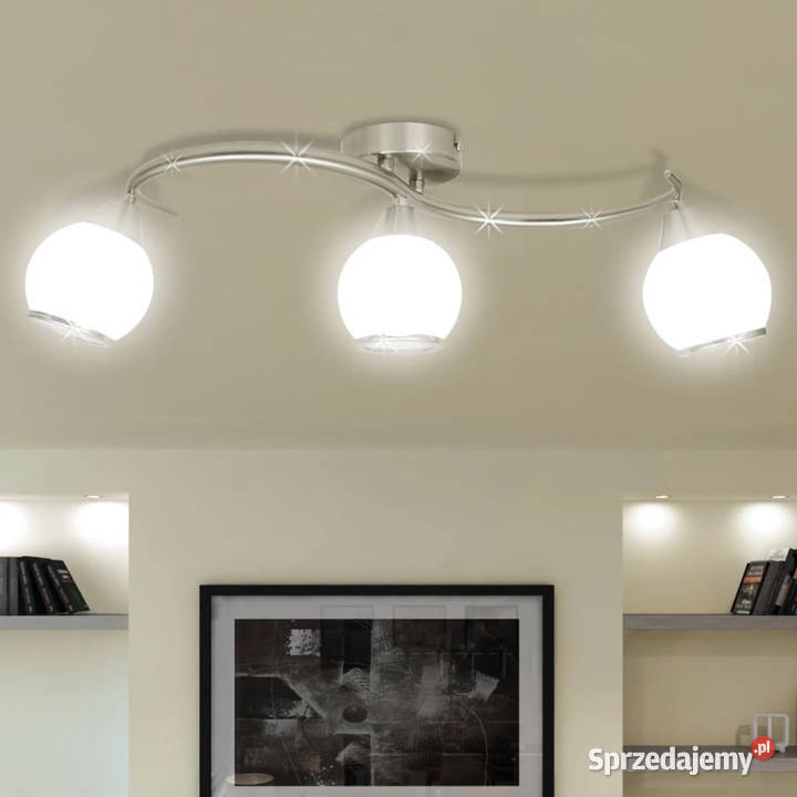 Lampa sufitowa z 3 szklanymi kloszami na Pozostałe