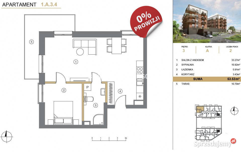 Mieszkanie Wieliczka 5353 metry 2 pokoje Liczba pokoi 2