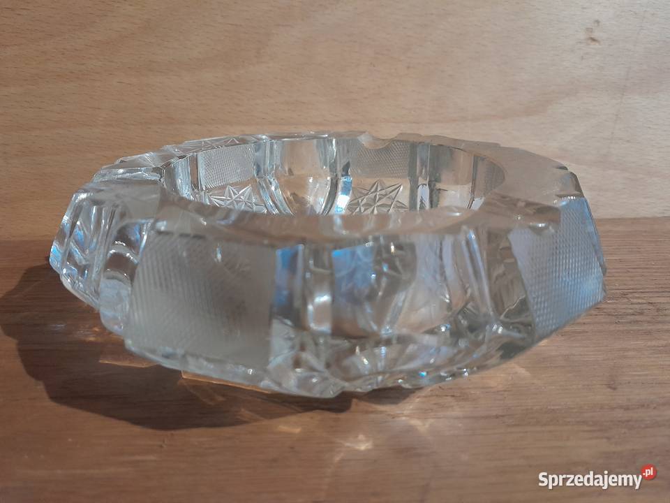 Stara kryształowa popielnica zabytek PRL retro Dąbrowa Górnicza sprzedam