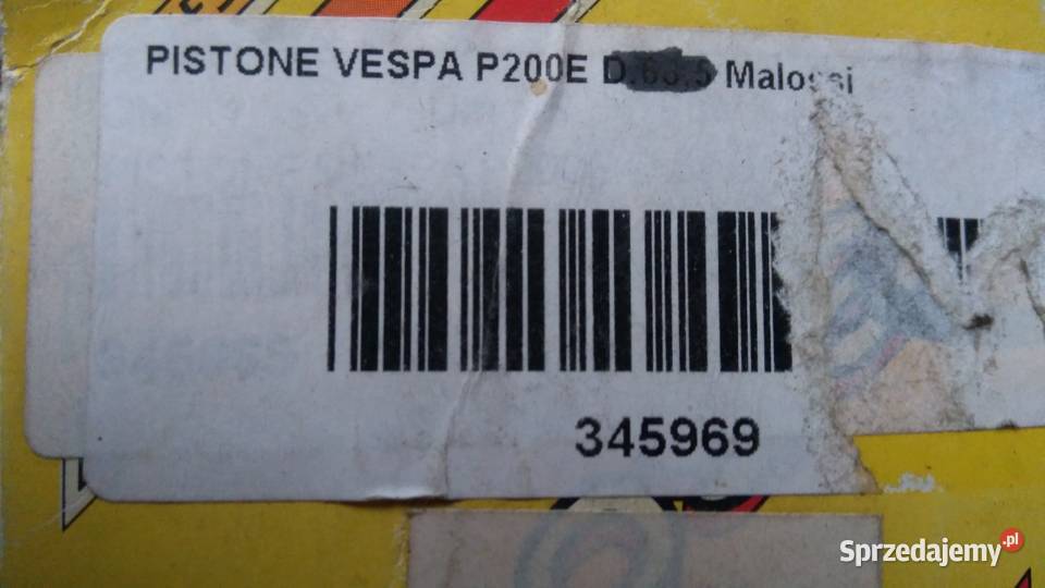 TŁOK MALOSSI 574 mm PIAGGIO VESPA P200 345969 Tłoki Bielsk Podlaski sprzedam