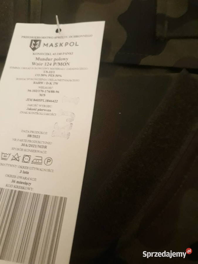 Mundur Wojskowy Polowy wzór 2019124P rozmiar MS Militaria Ostrołęka