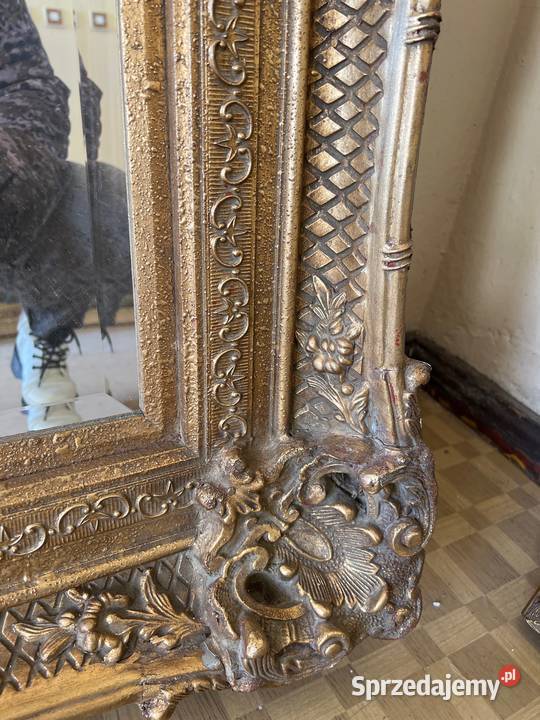 Ogromne kryształowe lustro w rzeźbionej ramie inny kolor Bystrzyca Kłodzka