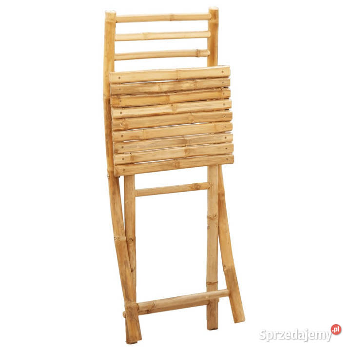 Składane krzesła ogrodowe 4 43x54x88 bambusowe mazowieckie