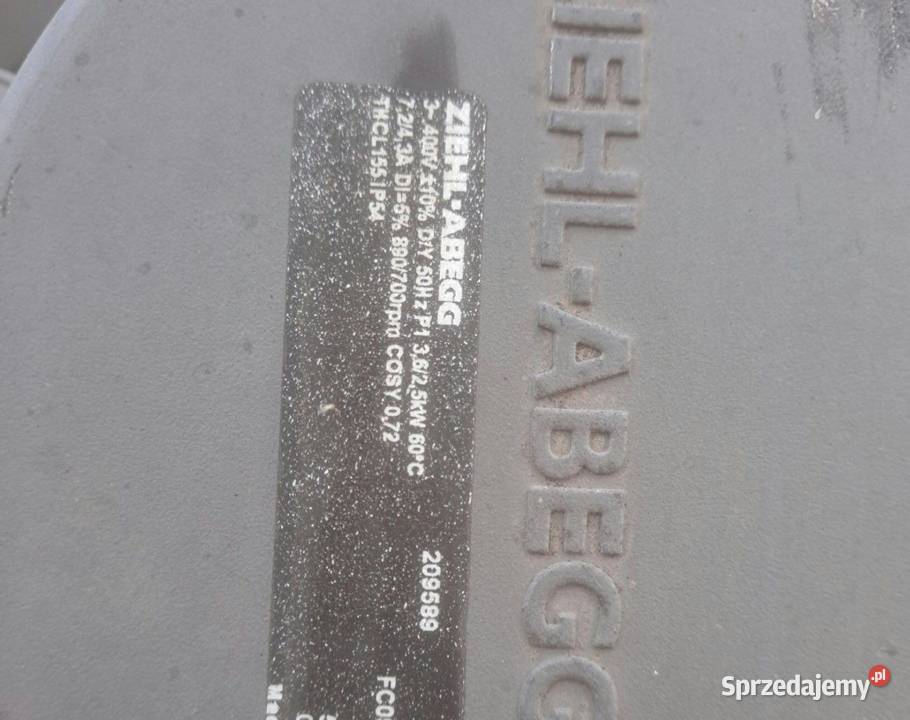 Wentylator przemysłowy wyciągowy ziehl abeg Hodowla trzody Wągrowiec sprzedam